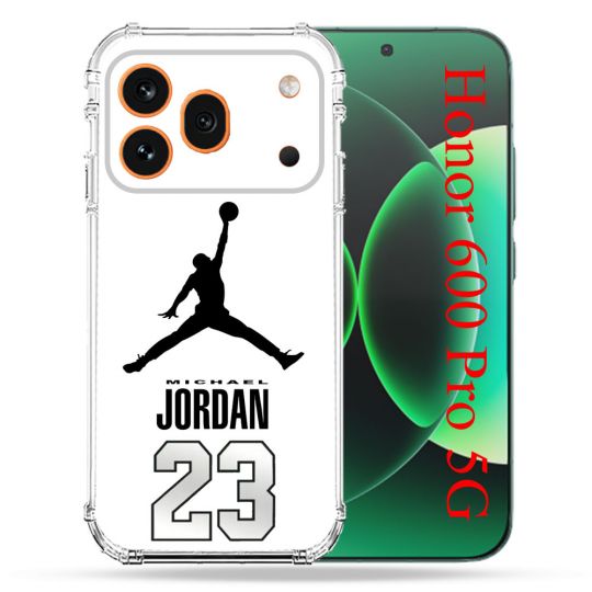 Coque Renforcée Pour Honor 600 Pro 5G Jordan 23 Blanc