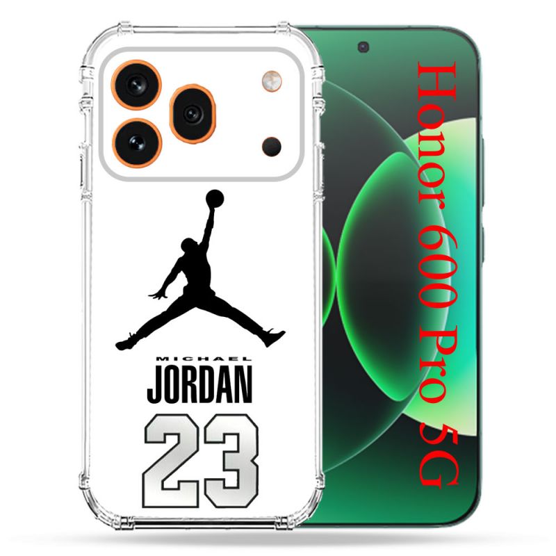 Coque Renforcée Pour Honor 600 Pro 5G Jordan 23 Blanc