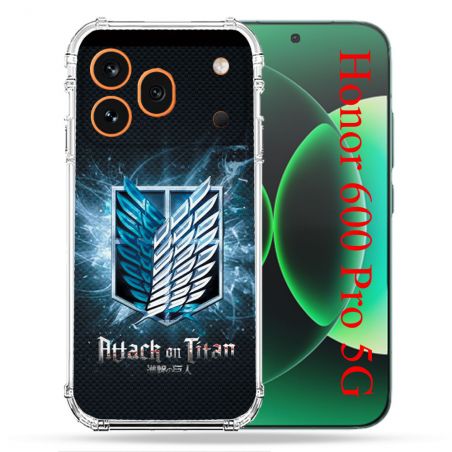 Coque Renforcée Pour Honor 600 Pro 5G Manga Attaque Titans Noir