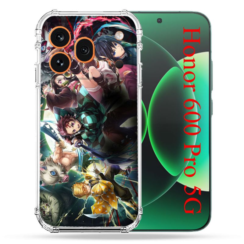 Coque Renforcée Pour Honor 600 Pro 5G Manga Demon Slayer Groupe
