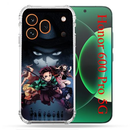 Coque Renforcée Pour Honor 600 Pro 5G Manga Demon Slayer Noir