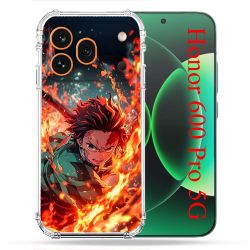 Coque Renforcée Pour Honor 600 Pro 5G Manga Demon Slayer Tanjiro Feu