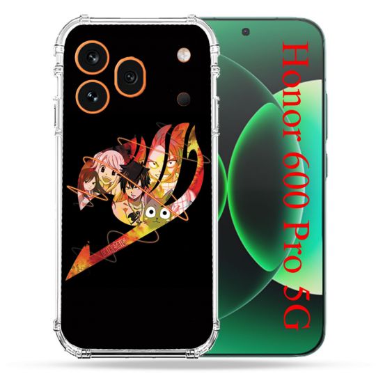 Coque Renforcée Pour Honor 600 Pro 5G Manga Fairy Tail Logo Noir