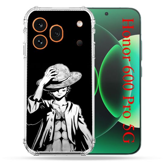 Coque Renforcée Pour Honor 600 Pro 5G Manga One Piece Luffy Noir