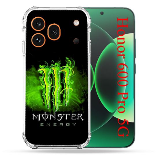 Coque Renforcée Pour Honor 600 Pro 5G Monster Energy Vert