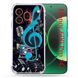 Coque Renforcée Pour Honor 600 Pro 5G Musique Cle Sol Bleu