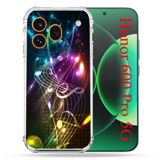 Coque Renforcée Pour Honor 600 Pro 5G Musique Partition Multicolore