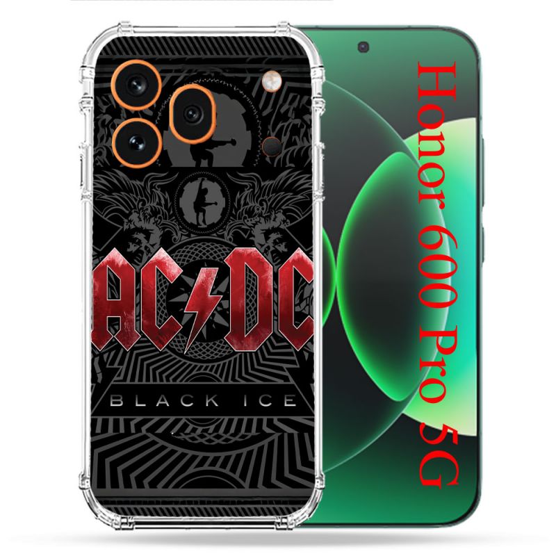 Coque Renforcée Pour Honor 600 Pro 5G Musique Rock ACDC Rouge