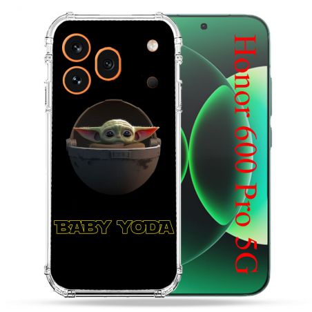 Coque Renforcée Pour Honor 600 Pro 5G Star Wars - Yoda bebe noir