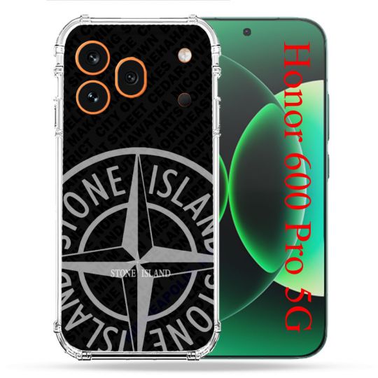 Coque Renforcée Pour Honor 600 Pro 5G Stone Island Gris