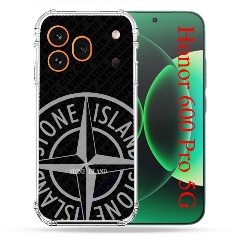 Coque Renforcée Pour Honor 600 Pro 5G Stone Island Gris