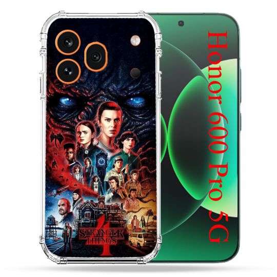 Coque Renforcée Pour Honor 600 Pro 5G Stranger Things Affiche 4