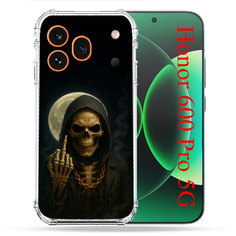 Coque Renforcée Pour Honor 600 Pro 5G Tete de Mort Doigt 2026