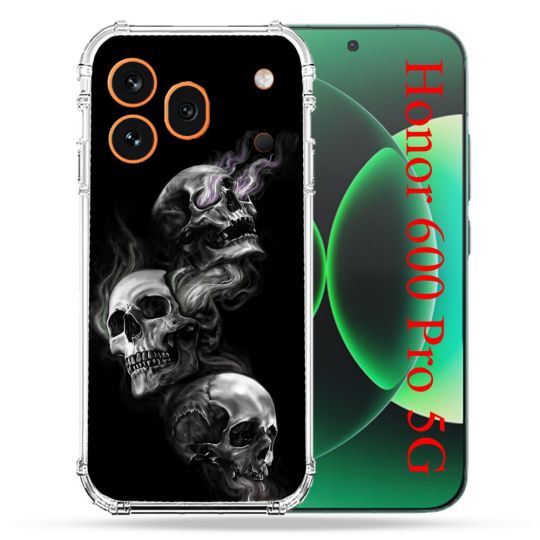 Coque Renforcée Pour Honor 600 Pro 5G Tete de Mort Triple