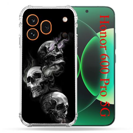 Coque Renforcée Pour Honor 600 Pro 5G Tete de Mort Triple
