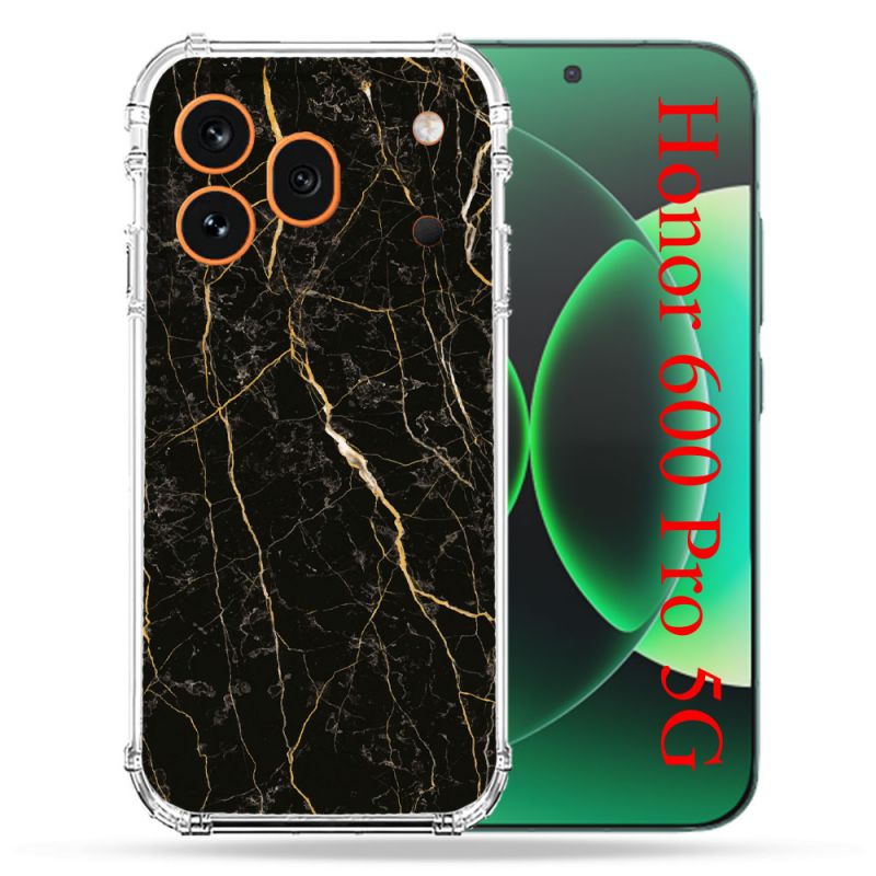 Coque Renforcée Pour Honor 600 Pro 5G Texture Marbre Noir