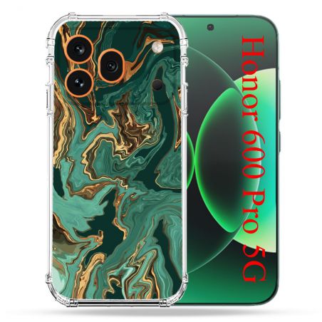Coque Renforcée Pour Honor 600 Pro 5G Texture Marbre Vert