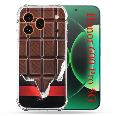 Coque Renforcée Pour Honor 600 Pro 5G Texture Trompe Oeil Chocolat