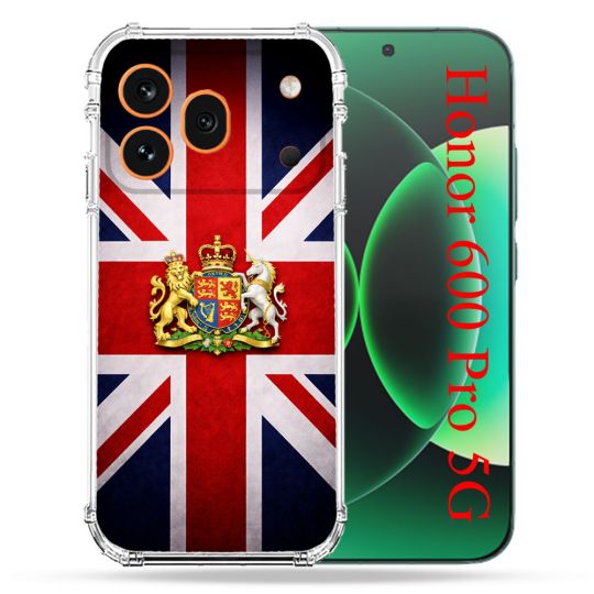 Coque Renforcée Pour Honor 600 Pro 5G Voyage Drapeau Grande Bretagne UK