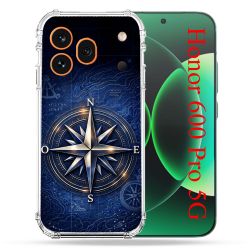 Coque Renforcée Pour Honor 600 Pro 5G Voyage Rose des Vents Marine