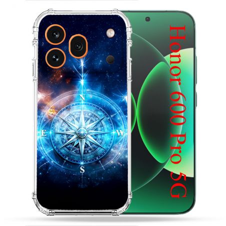 Coque Renforcée Pour Honor 600 Pro 5G Voyage Rose des Vents Stellaire