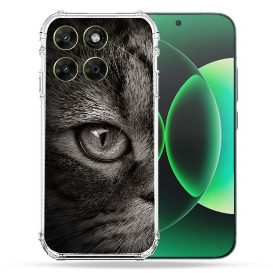 Coque Renforcée Pour Moto G37 / G37 Power / G47 Animal Chat Gris
