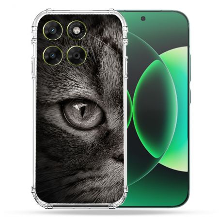 Coque Renforcée Pour Moto G37 / G37 Power / G47 Animal Chat Gris