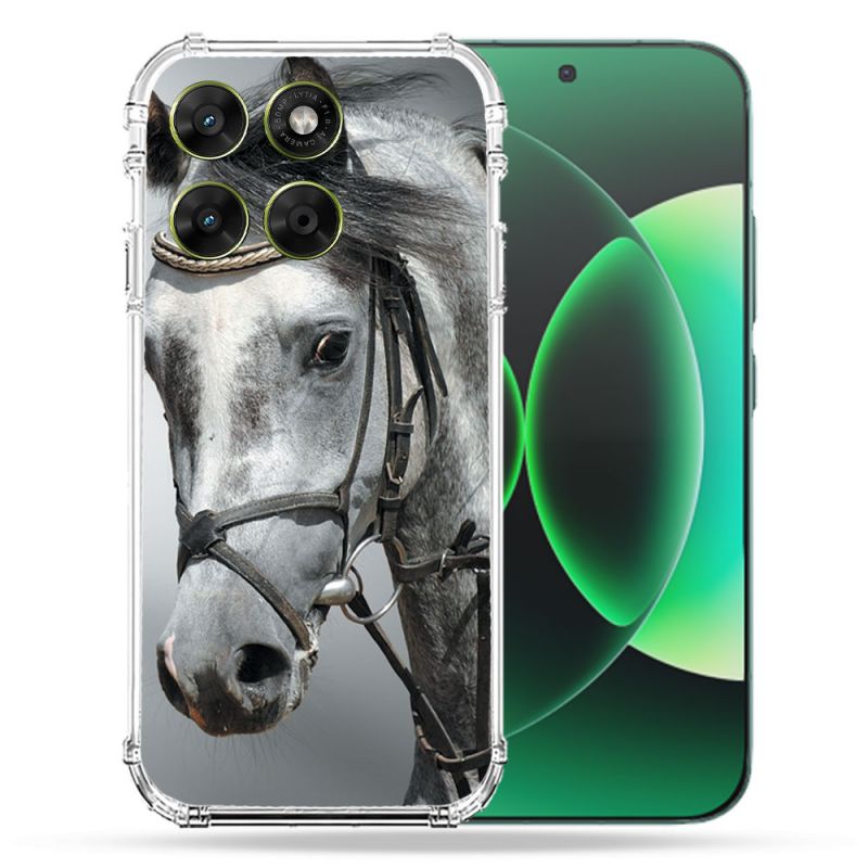 Coque Renforcée Pour Moto G37 / G37 Power / G47 Animal Cheval Blanc