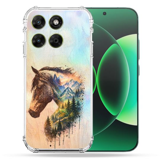 Coque Renforcée Pour Moto G37 / G37 Power / G47 Animal Cheval Montagne