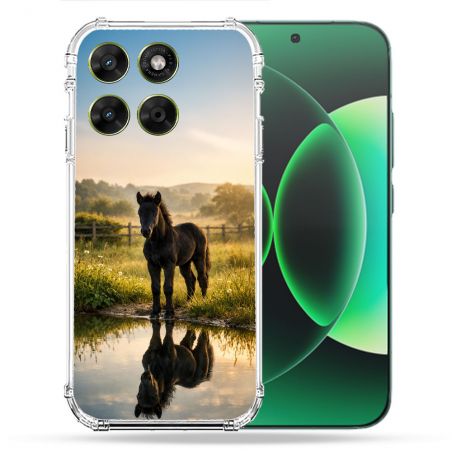 Coque Renforcée Pour Moto G37 / G37 Power / G47 Animal Cheval Reflet