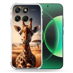Coque Renforcée Pour Moto G37 / G37 Power / G47 Animal Girafe Savane