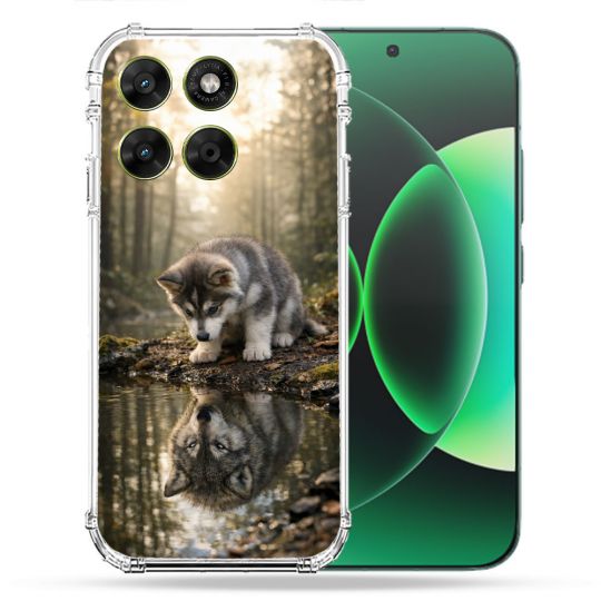 Coque Renforcée Pour Moto G37 / G37 Power / G47 Animal Loup Reflet