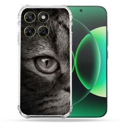 Coque Renforcée Pour Moto G17 / G17 Power Animal Chat Gris