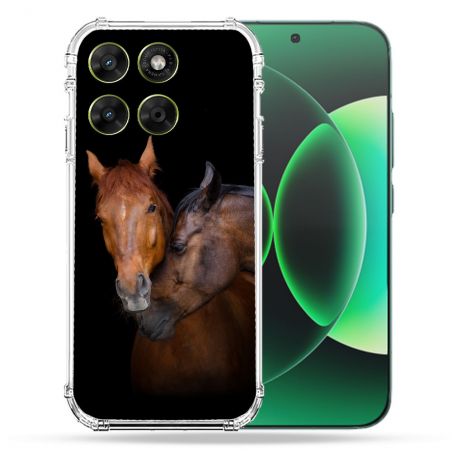 Coque Renforcée Pour Moto G17 / G17 Power Animal Cheval Marron