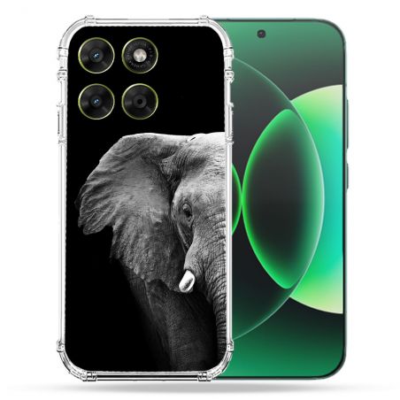 Coque Renforcée Pour Moto G17 / G17 Power Animal Elephant Noir