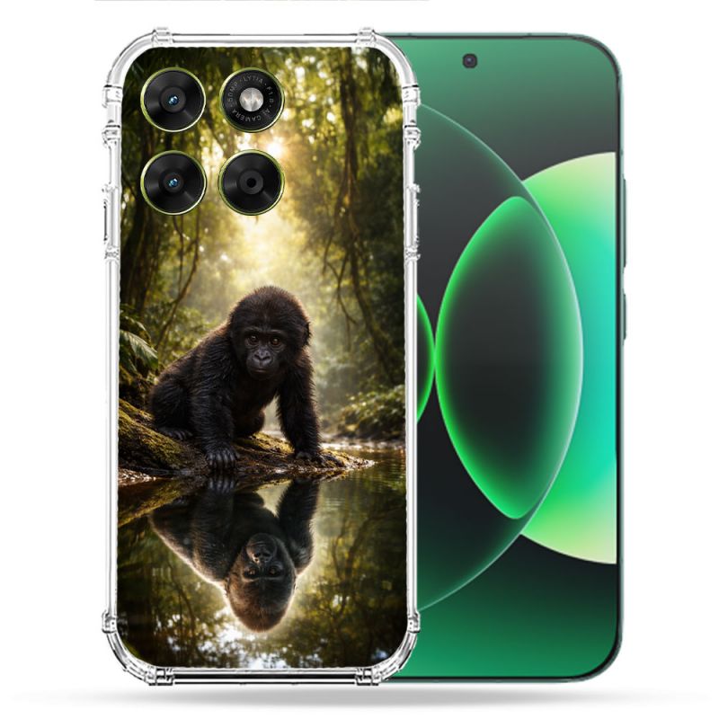 Coque Renforcée Pour Moto G17 / G17 Power Animal Gorille Reflet