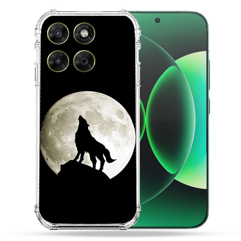 Coque Renforcée Pour Moto G17 / G17 Power Animal Loup Noir