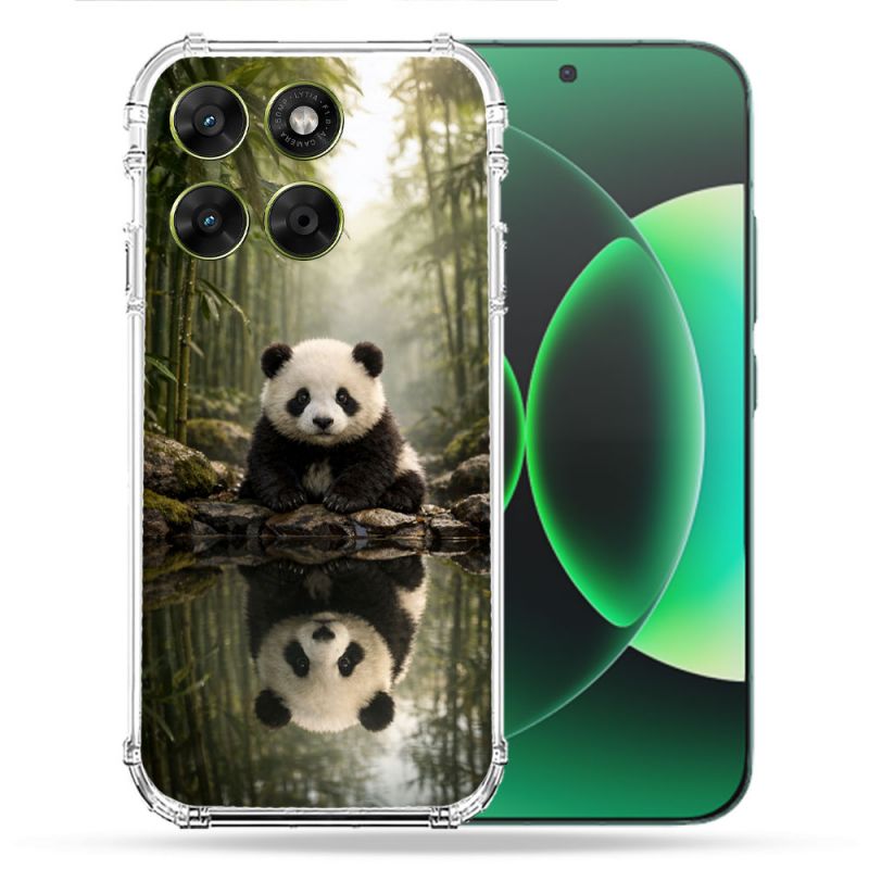 Coque Renforcée Pour Moto G17 / G17 Power Animal Panda Reflet