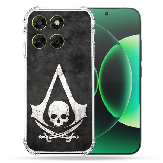 Coque Renforcée Pour Moto G17 / G17 Power Assassin Creed Tete Mort
