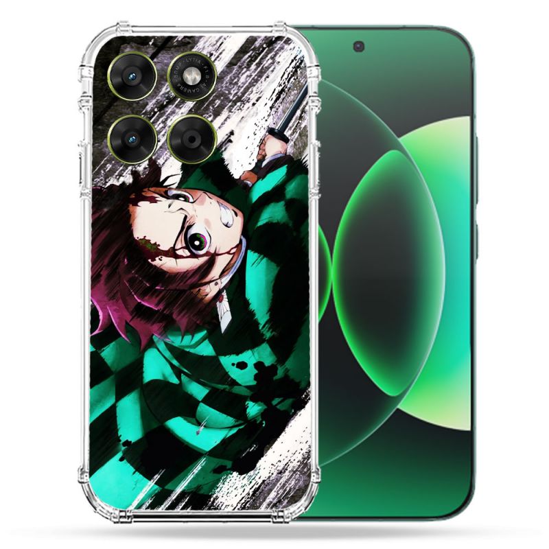 Coque Renforcée Pour Moto G17 / G17 Power Manga Demon Slayer Tanjiro
