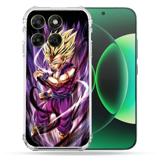 Coque Renforcée Pour Moto G17 / G17 Power Manga Dragon Ball Sangohan Violet