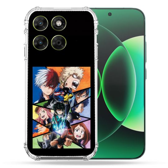 Coque Renforcée Pour Moto G17 / G17 Power Manga My Hero Academia Noir