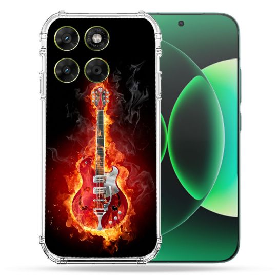 Coque Renforcée Pour Moto G17 / G17 Power Musique Guitare Electrique