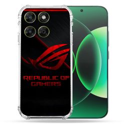 Coque Renforcée Pour Moto G17 / G17 Power ROG Rouge