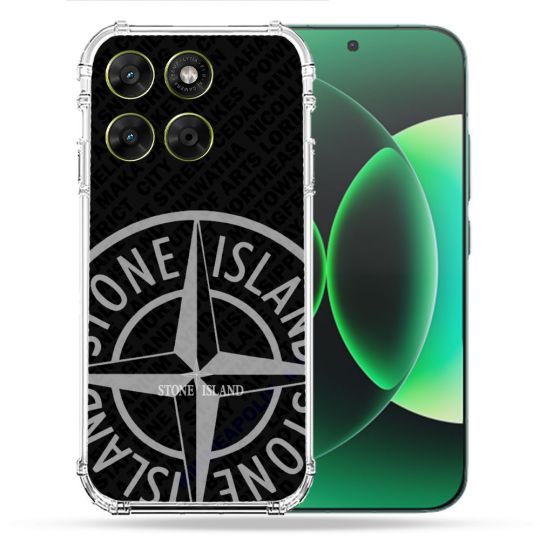 Coque Renforcée Pour Moto G17 / G17 Power Stone Island Gris