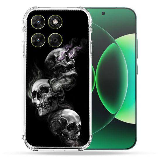 Coque Renforcée Pour Moto G17 / G17 Power Tete de Mort Triple
