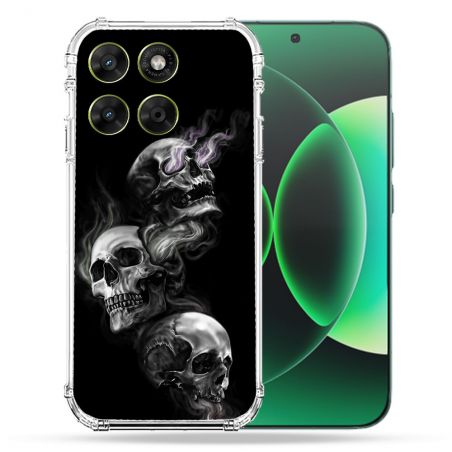 Coque Renforcée Pour Moto G17 / G17 Power Tete de Mort Triple