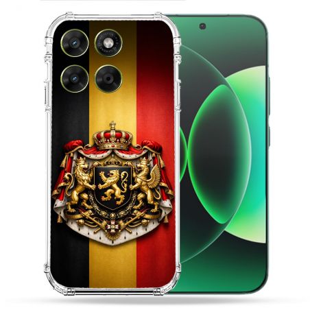 Coque Renforcée Pour Moto G17 / G17 Power Voyage Drapeau Belgique