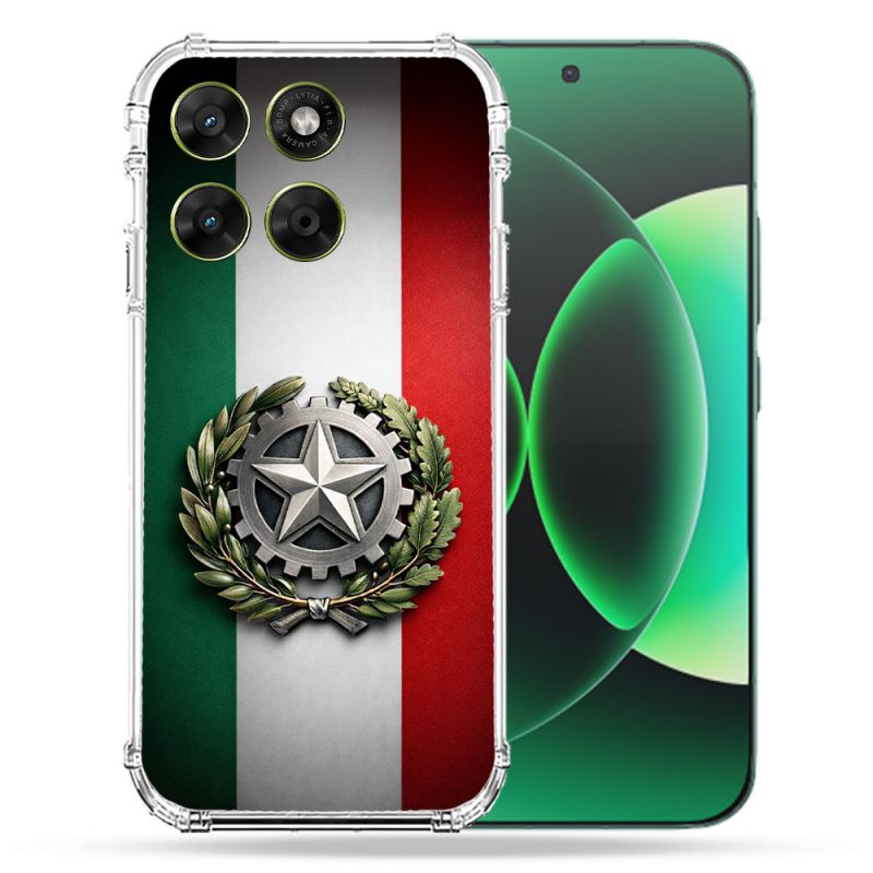 Coque Renforcée Pour Moto G17 / G17 Power Voyage Drapeau Italie