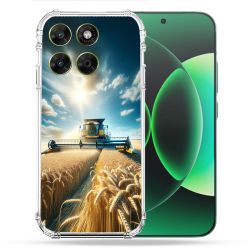 Coque Renforcée Pour Moto G67 / G77 / G87 Agriculture Moissonneuse Blé
